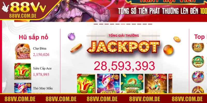 Nổ hũ 88VV sảnh săn thưởng hấp dẫn, tiền về túi nhanh