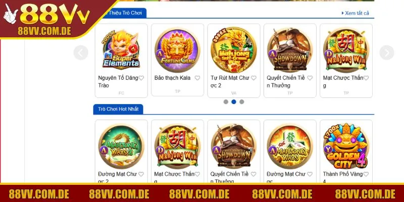 Top game nổ hũ đổi thưởng không nên bỏ lỡ tại 88VV88